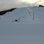 Главный склон горнолыжного курорта Леви в Финляндии
