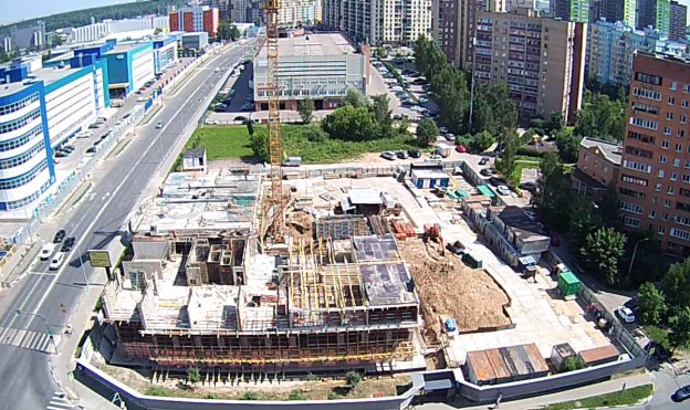 Веб камера показывает строительство ЖК DOM SMILE в городе Мытищи Строительство ЖК DOM SMILE в городе Мытищи