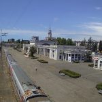 Железнодорожный вокзал Сухума в Абхазии