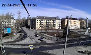 Веб камера Сегежа, перекресток улиц Ленина и Советская