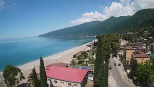 Веб-камера Абхазии, Пляж пансионата Гагра