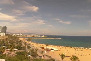 Веб камера Испании, Барселона, пляж Сант-Себастиа