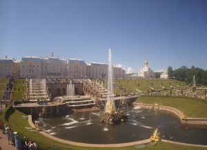 Веб камера Санкт-Петербурга, Петергоф, фонтан Большой Каскад
