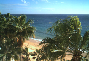 Веб камера Испания, Канарские острова, остров Фуэртевентура, Морро-дель-Хабле, пляж Плайя дель Маторрал