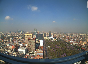 Веб камера Мексика, Мехико, панорама с Латиноамериканской башни, вид на запад