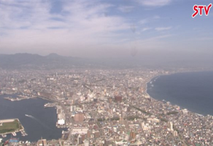Веб камера Японии, Хакодате, панорама города с горы