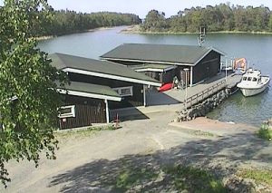 Веб камера Финляндии, Ханко, пристань на реке
