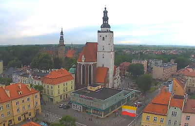 Панорама города Олесница в Польше