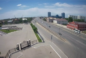 Веб камера Астрахани, Улица Анри Барбюса и Новый мост