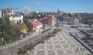 Веб камера Крыма, Алушта, Площадь Советская