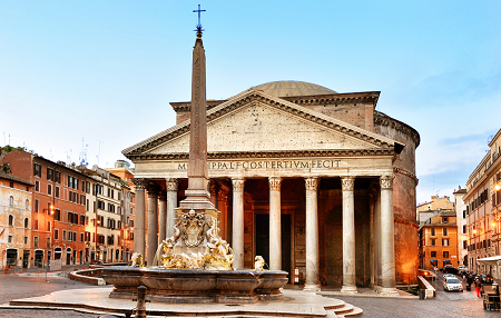 Площадь Пьяцца-делла-Ротонда и Пантеон в Риме