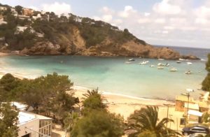 Веб камера Испании, Балеарские острова, остров Ибица, Кала-Ваделла, пляж