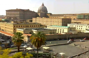 Веб камера Италия, Рим, Площадь Рисорджименто, вид на купол Собора Святого Петра в Ватикане