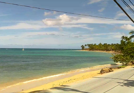 Веб камера показывает пляж Пунта-Попи в Лас-Терренас в Доминикане