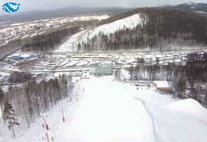Веб камера горнолыжный центр Райдер, вид с горы Садовая