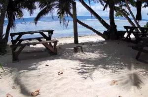 Веб-камера Сейшельские острова, Такамака, пляж Anse Parnel из ресторана Surfers Beach