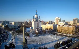 Веб камера Хабаровска, Комсомольская площадь