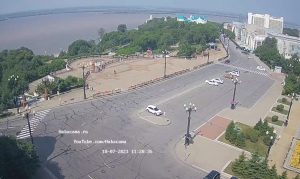 Веб камера Хабаровска, Смотровая площадка на Комсомольской площади