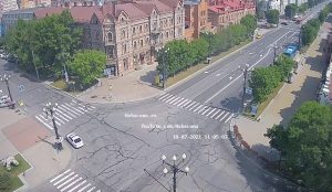 Веб камера Хабаровска, перекресток улиц Тургенева и Муравьёва-Амурского