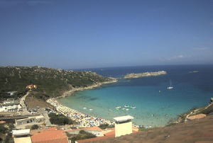 Веб камера Италия, остров Сардиния, Санта-Тереза-Галлура, пляж Рена Бьянка