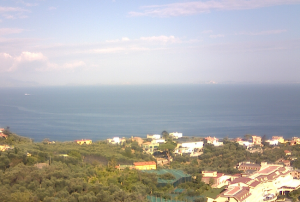 Веб камера Италия, Сорренто, Неаполитанский залив из отеля Aminta