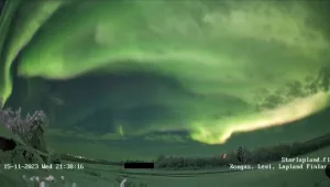 Веб-камера Финляндии, Лапландия, Северное сияние