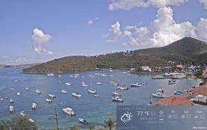 Веб камера Американские Виргинские Острова, остров Сент-Джон, Крус-Бей, панорама