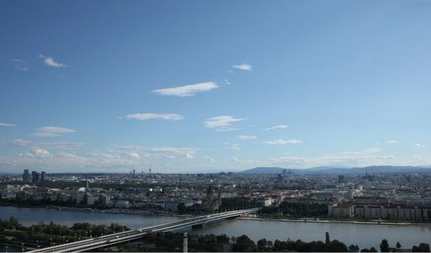 Панорама города Вена в Австрии