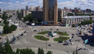 Веб камера Новосибирск, площадь Лунинцев