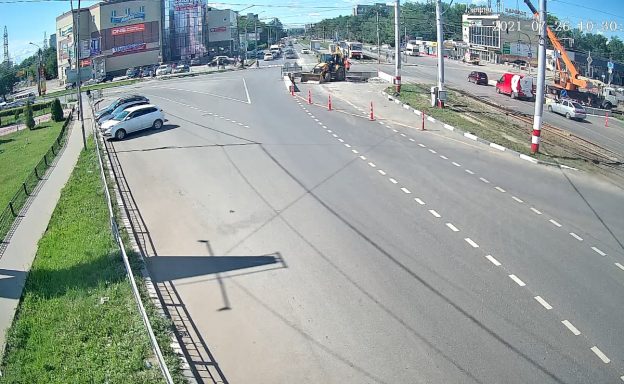 Перекресток улиц Станкостроителей и Рябикова в Ульяновске