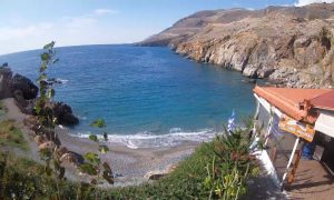 Веб камера Греция, Хора-Сфакион, пляж Врисси (Vrisi Beach)
