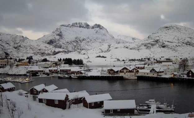 Панорама города Сёрвоген в Норвегии