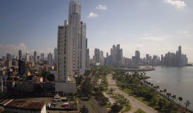 Панорама города Панама в государстве Панама