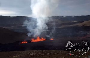 Веб камера Исландия, вулкан Фаградальсфьядль