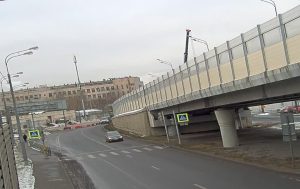 Веб камера Санкт-Петербурга, Автомобильная улица, въезд на ЗСД