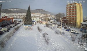 Веб камера Усть-Кут, Новогодняя ёлка в сквере Кирова