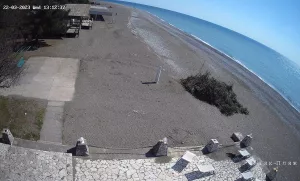 Веб камера Абхазии, Пицунда, пляж санатория «Самшитовая роща»