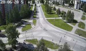Веб-камера Костомукша, перекресток улиц Ленина и Интернациональная