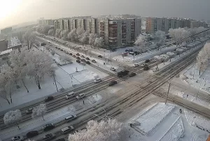 Веб-камера Абакан, Перекресток улиц Дружбы Народов и Кати Перекрещенко