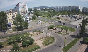 Веб-камера Братска, Пересечение улиц Депутатская и Кирова