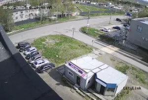 Веб-камера Апатиты, Перекресток улиц Козлова и Зиновьева