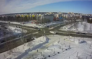 Веб-камера Ноябрьска, Пересечение улиц Мира и Ленина