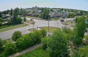 Веб-камера Ялуторовска, Перекресток улиц Комсомольская и Северная