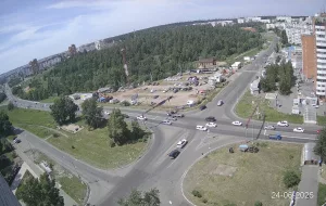 Веб камера Братска, Пересечение улиц Гиндина и Пирогова