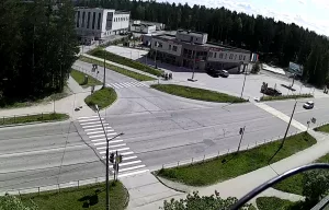 Веб-камера Костомукша, Пересечение улиц Антикайнена и Надежды