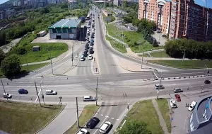 Веб-камера Красноярска, Пересечение улиц Гусарова и Высотная
