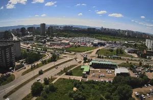 Веб-камера Красноярска, Пересечение проспекта Комсомольский и улицы Ястынская