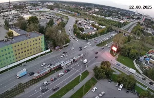 Веб-камера Екатеринбурга, перекрёсток улиц Бебеля и Автомагистральная