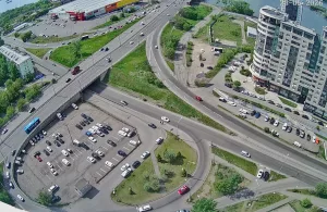 Веб-камера Красноярска, Пересечение улиц Мичурина и Крайняя