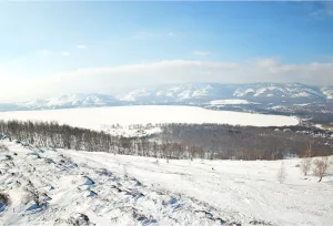 Веб-камера озеро Банное и село Зелёная Поляна